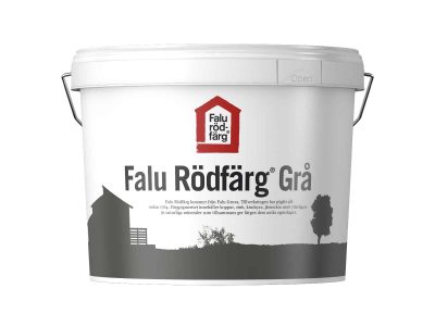 En burk Falu Rödfärg Original Grå.