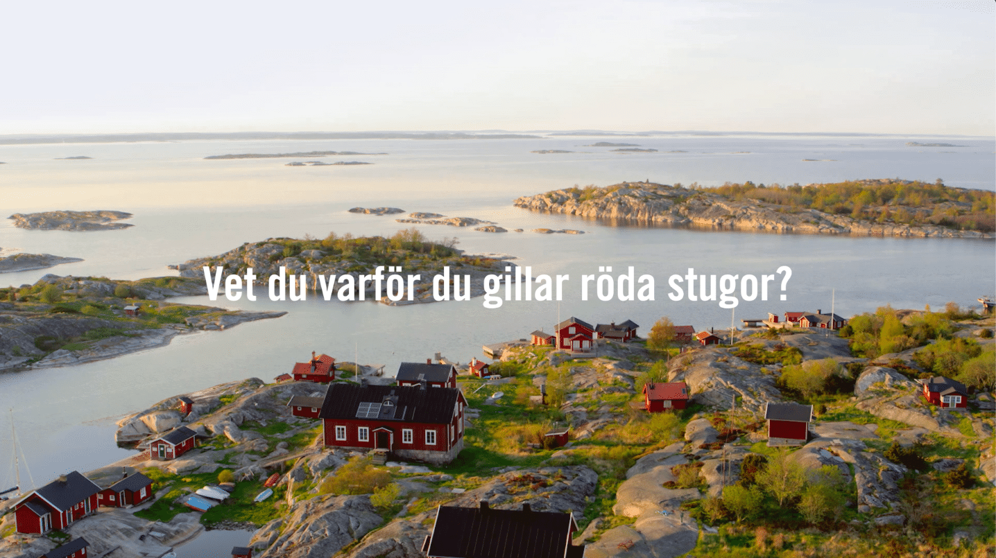 Röda stugor i Sverige.